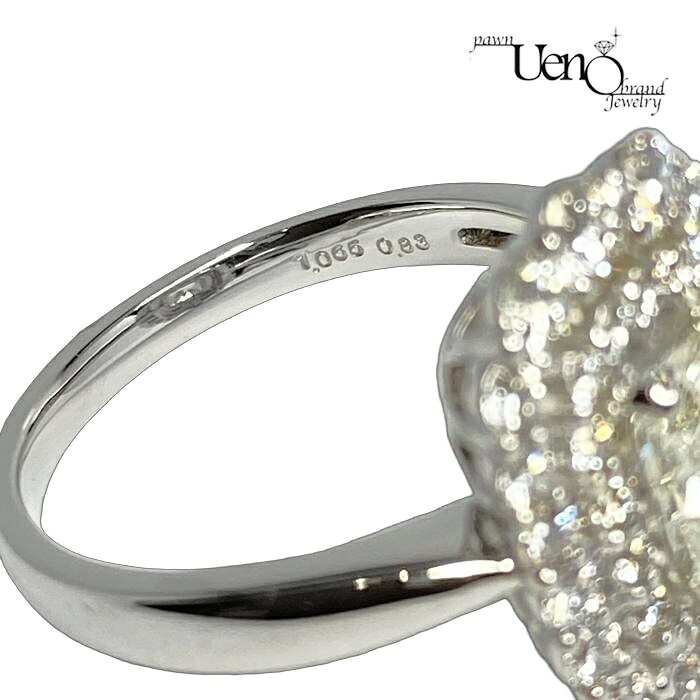PT900 ダイヤモンド1.065ct・0.83ct スクエアモチーフ リング 質屋 質ウエノ uenoe-78-10000201 質ウエノ 楽天市場店 サンプル画像3