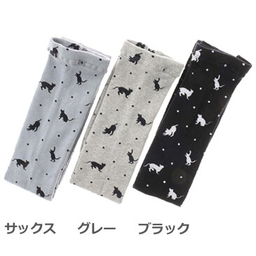 半額!【送料無料】ニットのレギンス かわいいねことドットの総柄 M~L 日本製 送料無料 ねこ ネコ ドット レギンス ドラロン綿 中厚 くるぶし丈 透けない かわいい