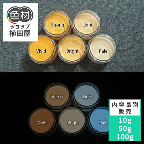 蓄光インク 繊維用 10g〜 Blue発光ベース 0030【オレンジ着色・繊維プリント用蓄光インク】 ブルー 夜..