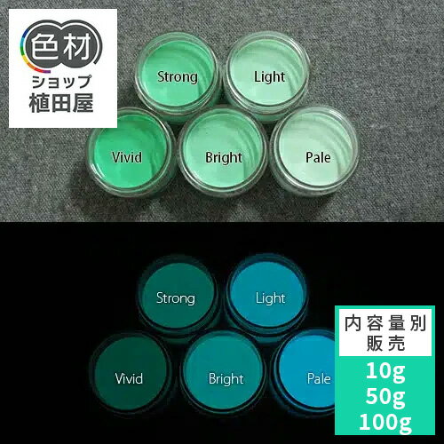 蓄光インク 繊維用 10g〜 Blue発光ベース 0060【グリーン着色・繊維プリント用蓄光インク】 ブルー 夜..
