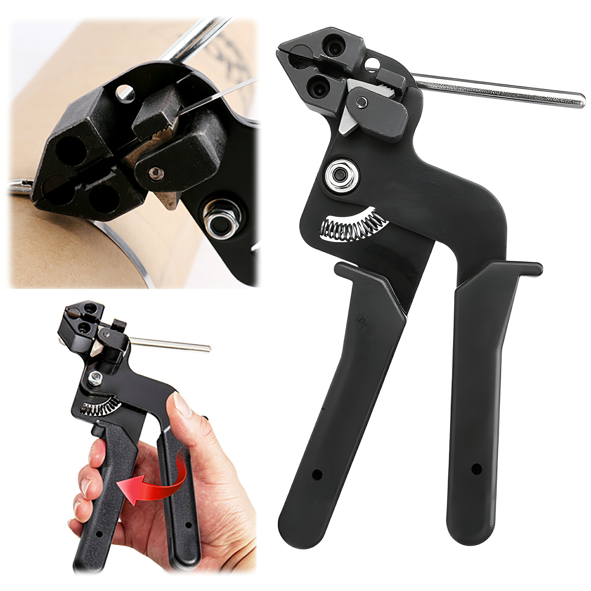 乐天商城 - 結束工具 結束バンド締め工具 ステンレス結束バンド ケーブル 結束式切断工具 調整可能 合金鋼材質 オートロック式 ハンドグリップ式 結束裁断一体 3.0-19 mm幅 0.2-0.76 mm厚さ（オートロック式）