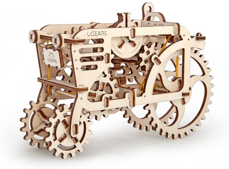 【公式】Ugears ユーギアーズ トラクターモデル Tractor 70003 自分で組み立てて ゴム動力で動く3Dパズル Ugears ユーギアーズ 日本正規販売 インテリアにも最適 知育 ウッドパズル 工作キット 木製 模型 キット 冬休み 小学生 宿題