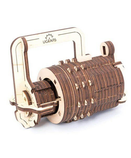 【公式】Ugears ユーギアーズ ダイヤルロック 70020 Combination Lock 3D木製パズル 知育 ウッドパズル 工作キット 木製 模型 キット 3..