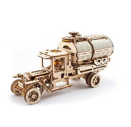 【公式】Ugears ユーギアーズ タンクローリー 70021 Tanker 木のおもちゃ 3D立体 パズル 知育 ウッドパズル 工作キット 木製 模型 キット