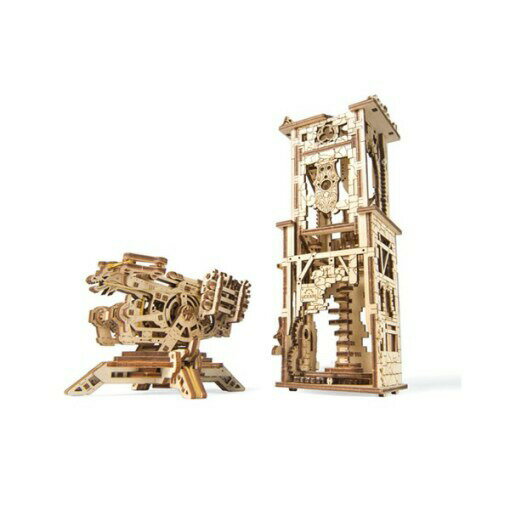 【公式】Ugears ユーギアーズ アークバリスタと攻城塔 70048 Archballista Tower 木のおもちゃ 3D立体 パズル 知育 …