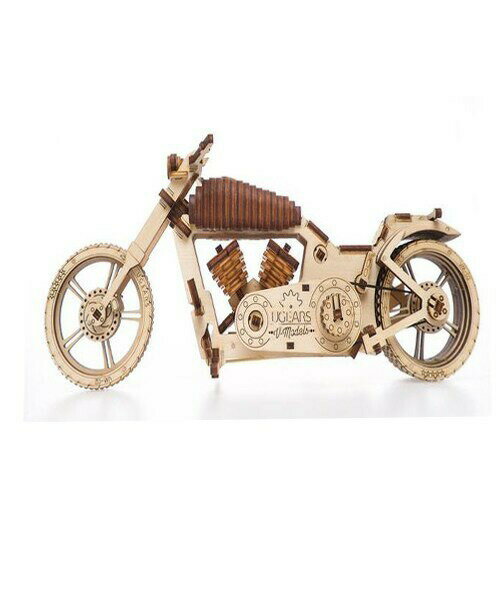 【公式】Ugears ユーギアーズ バイク 70051 Bike VM-02 木のおもちゃ 3D立体 パズル 知育 ウッドパズル 工作キット 木製 模型 キット