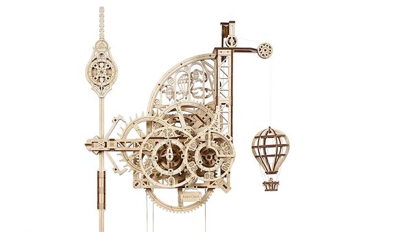 【公式】 Ugears ユーギアーズ エアロクロック 70154 掛け時計 木製 ブロック DIY パズル 組立 想像力 創造力 おもちゃ 知育 ウッドパズル 3D 工作キット 木製 模型 キット つくるんです 日本正規販売代理店