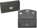 ★15日限定!ポイント最大10倍★Ferragamo フェラガモ 財布 長財布 FERRAGAMO TRAVEL LEATHER 220023 NER レディース 742090