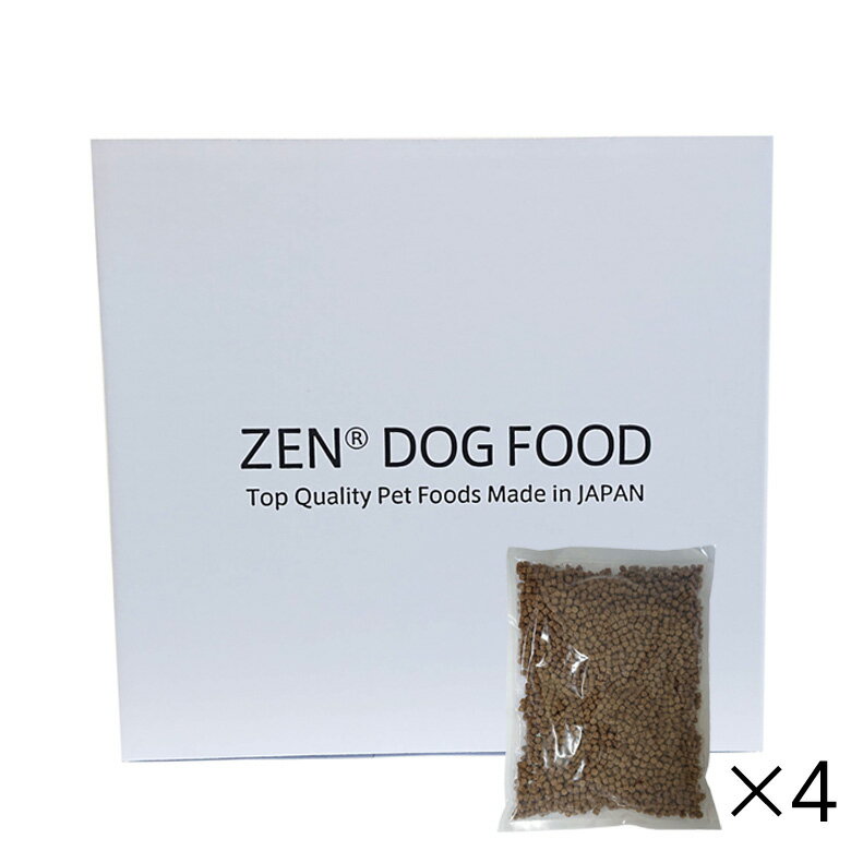 国産ドッグフード ZEN プレミアムドッグ グレインフリー ベニソン(鹿肉) 小粒 4kg(1kg×4) 合成酸化防止剤無添加 食物アレルギー 全年齢