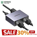 【スーパーSALE限定30%OFF】UGREEN LAN 分配器 LAN ハブ RJ45 高速1000Mbps 1入力2出力 スイッチングハブ LANケーブル 分岐 2台同時使用 Cat5/Cat5e/Cat6/Cat7/Cat8対応 ネットワーク拡張 二股同時出力 有線LAN中継器 Switch/PS5/PS4に対応