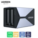 【RAID機能】UGREEN 3.5インチ HDD ケース 2台 USB C 3.0 Type C接続 HDD ハードディスクケース 2Bay搭載可能 32TB対応 SATA3 raid ケース UASP対応 5Gbps高速転送 独立電源スイッチ搭載 外付けハードディスクケース 2.5インチ/3.5インチ適用 アルミ制