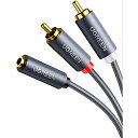 UGREEN RCA 3.5mm 変換ケーブル 3.5mmステレオミニプラグ(メス) - 2RCA(オス) 赤白ケーブル イヤホン変換ケーブル Y型 分岐 金メッキ仕様 25cm(2)
