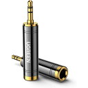 UGREEN 6.35mm to 3.5MM 【2セット】メス to オス 6.35 3.5 ステレオミニプラグ(メス)⇒ステレオ標準プラグ(オス) 交換アダプ...