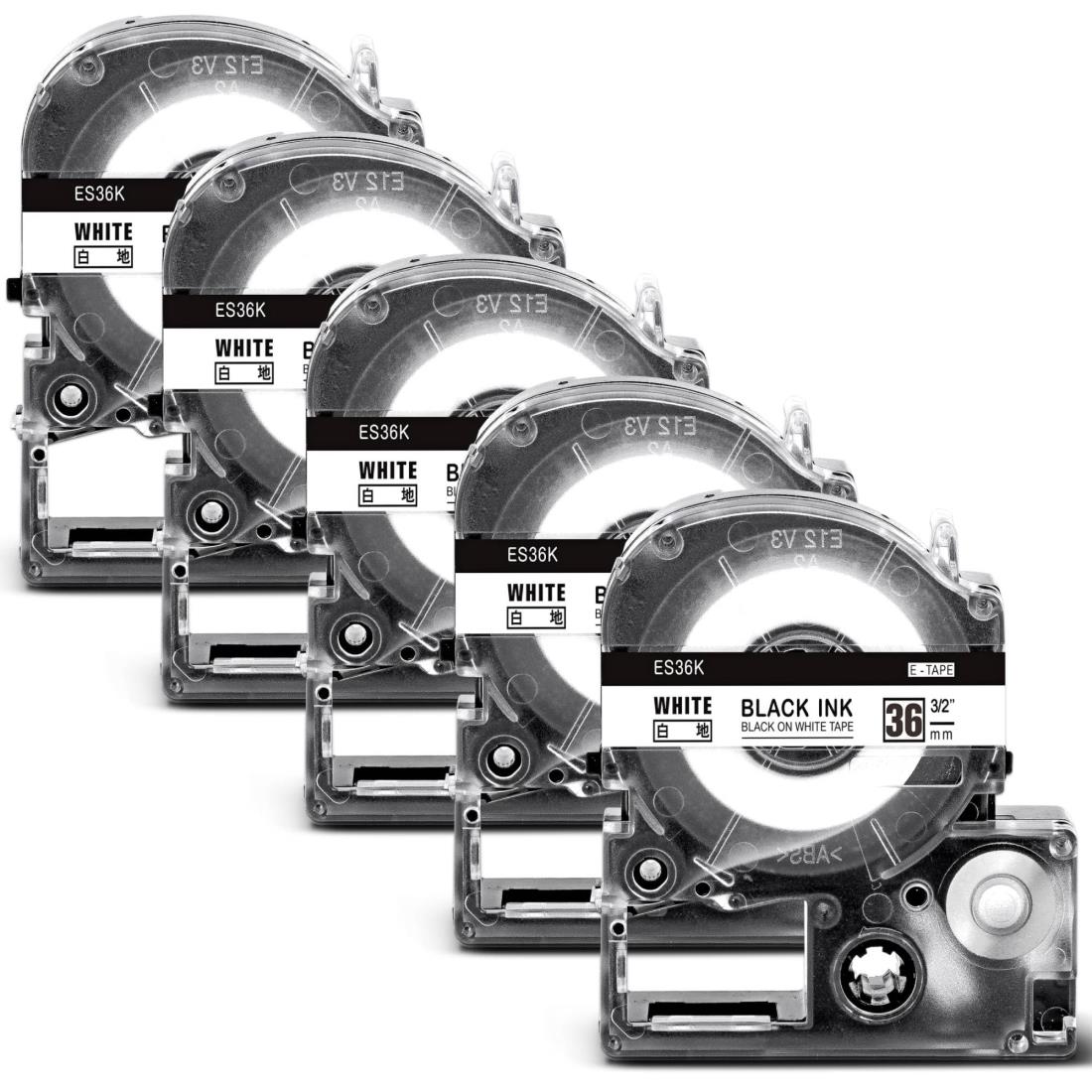 5 ߴ ƥץ 36mm  Ϲʸ ơץ å ȸߴΤ 󥰥 Kingjim ƥץ Tepra ES36...