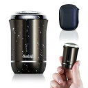 Nushelly メンズシェーバー 電動シェーバー 小型 IPX7防水 水洗い可 乾湿両用 お風呂剃り ミニシェーバー 軽量 電気シェーバー ひげそり 3枚刃 回転式 深剃り 携帯髭剃り ロック機能付き 誤操作や触り違え防止 旅行 車内常備 日本語取扱説明書付 NH-101B-GB