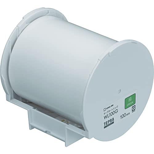 ◆商品名：キングジム テープカート リッジ テプラGrand WL100G 100mm 緑型番:WL100G長さ:15m幅:100mmラベル:緑商品紹介 テプラGrand専用テープカート リッジです。インクリボンは別売となります。 ●お届け時間の指定は承れません。ご了承ください。