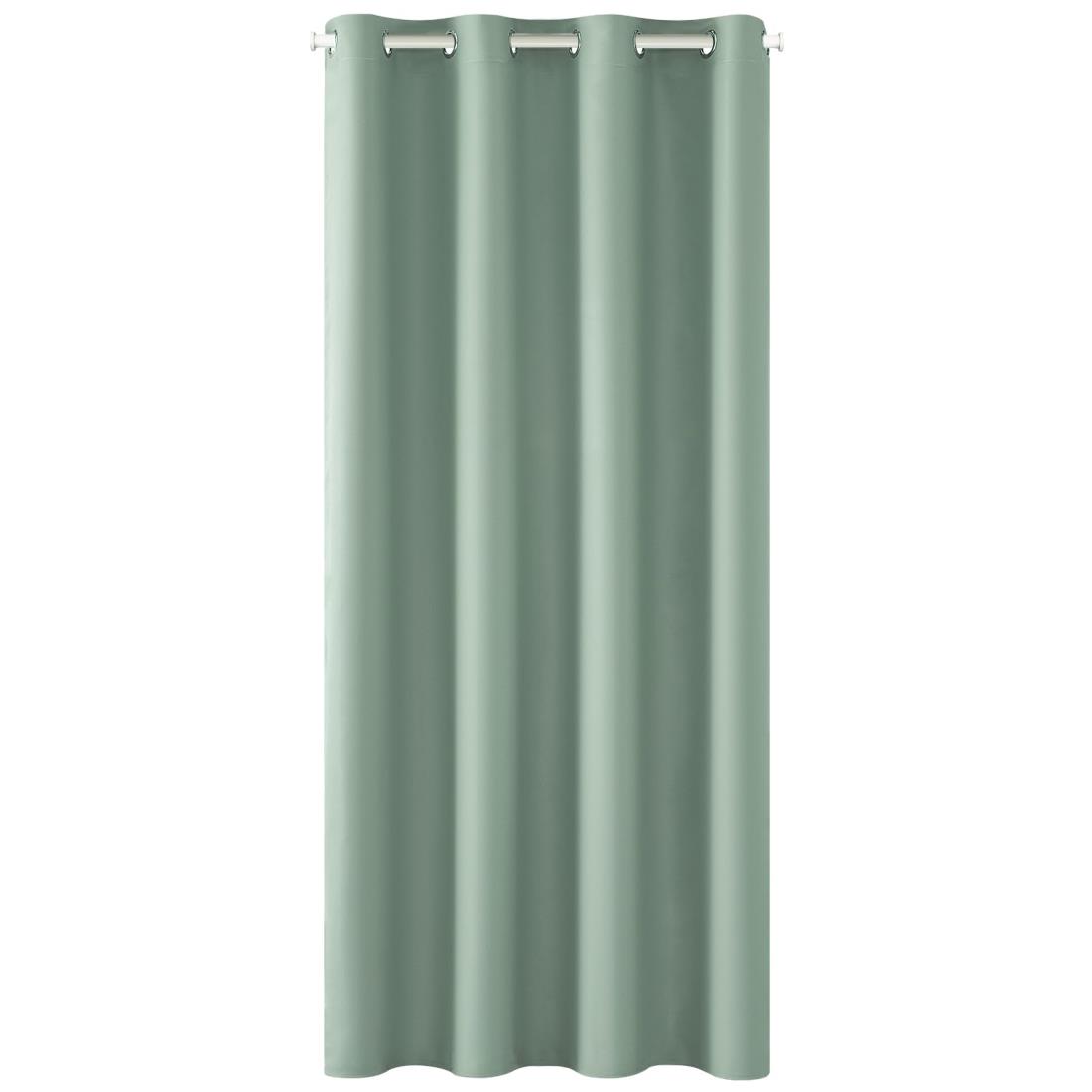 Topfinel カーテン 遮光 間仕切りカーテン 断熱 幅100cm 丈180cm 1枚入り カルダモングリーン ハトメ型 間仕切り 目隠し 玄関 キッチン リビング