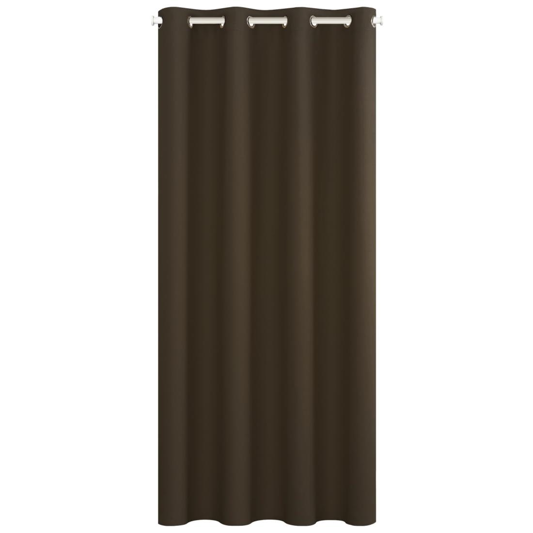 Topfinel カーテン 遮光 間仕切りカーテン 断熱 幅100cm 丈130cm 1枚入り コーヒー ハトメ型 間仕切り ..