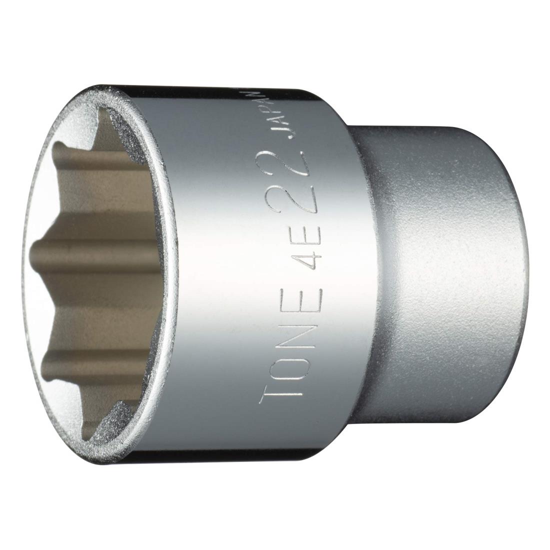 トネ(TONE) ソケット(8角) 4E-22 差込角12.7mm(1/2”) 二面幅22mm