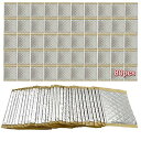 dulamax 制振シート 100mm×100mm×2mm 80枚入り ロードノイズの低減 自動車用断熱フォーム 制震シート吸音シート デッドニングシート (シルバー)