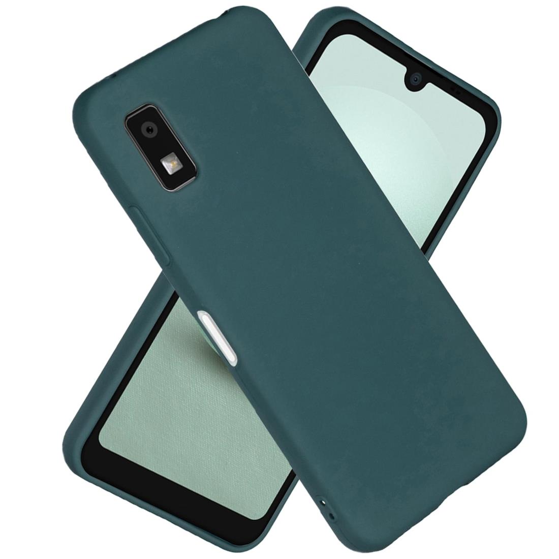 【 Moilyo 】AQUOS wish3/SH-53D/A302SH 用 ケース シリコン レンズ保護（ミッドナイトグリーン）シャープ アクオス ウィッシュ3 スマホケース マット質感 全面保護 耐衝撃 滑り止め ソフト TPU シリコン カバー 薄型 軽量 ストラップホール付き 落下防止 wish3 ソフトカバー