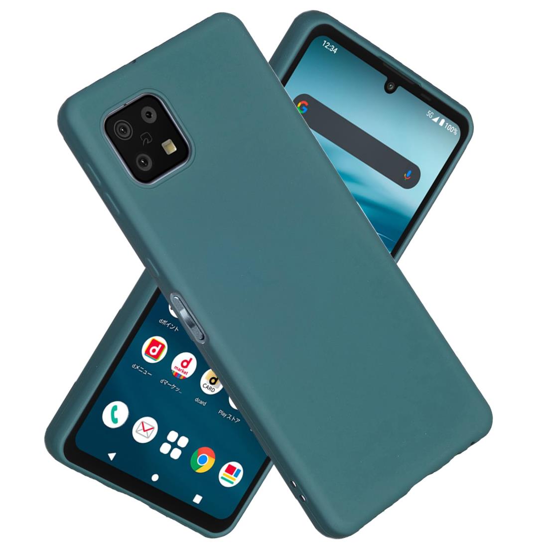 【 Moilyo 】Aquos Sense4 4G/Sense 5G/Sense4 Lite/Sense4 Basic ケース シリコン レンズ保護（ミッドナイトグリーン）アクオス SH-53A SHG03 スマホケース マット質感 全面保護 耐衝撃 滑り止め ソフト TPU シリコン カバー 薄型 軽量 ストラップホール付き 落下防止Sense5