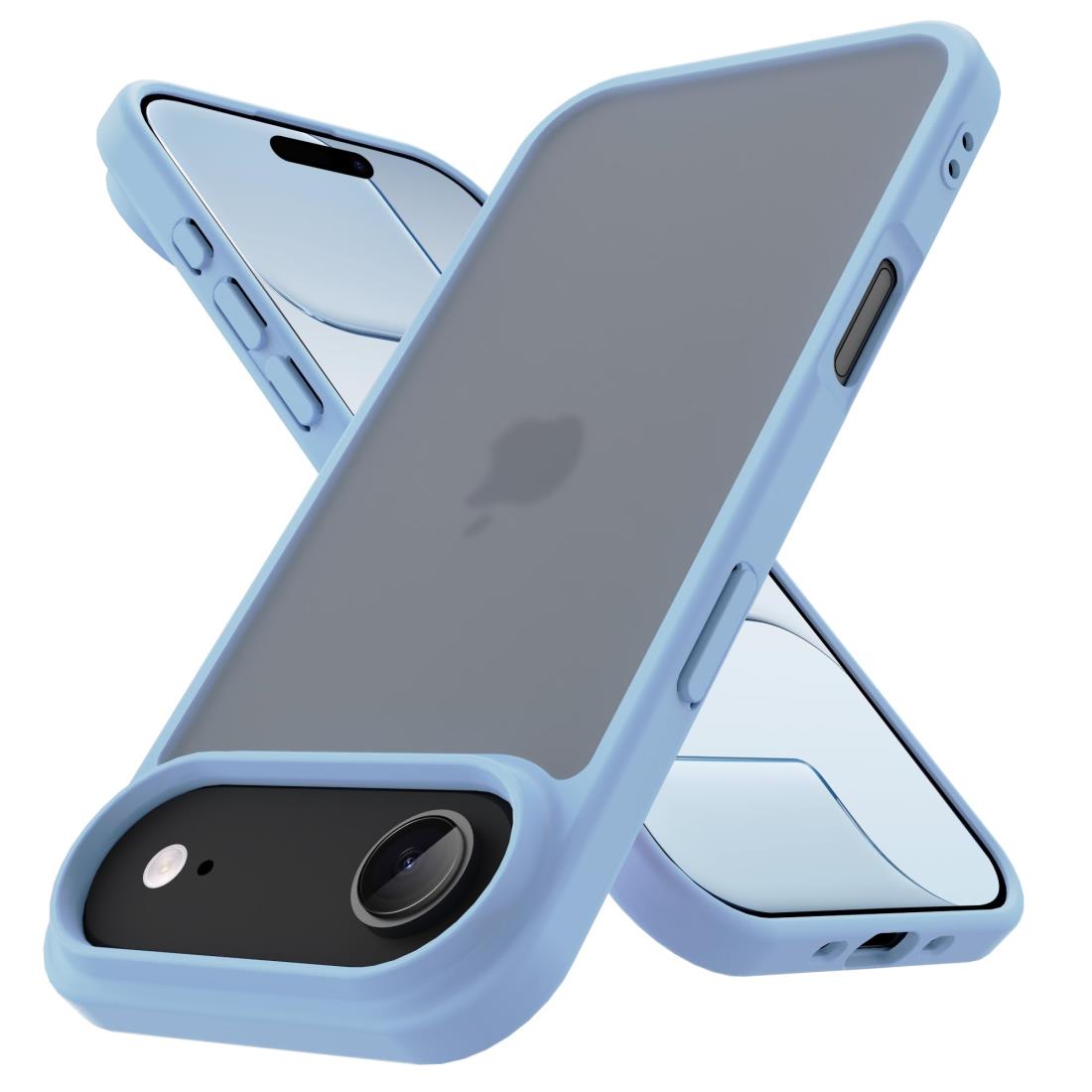 サイズ：i Phone 17 Air◆商品名：PinLiSheng i Phone Air ケース マット感 半透明 耐衝撃 滑り止め 指紋防止 米軍MIL規格 黄変防止 ストラップホール付き ワイヤレス充電対応 スマホケース アイフォン Air(6.5インチ) (空色, i Phone 17 Air)【完全互換・安心の】​​ 本品はi Phone Air (6.5インチ/デュアルカメ ラ) 専用設計です。ご購入前には、お手持ちの機種と再度ご確認ください。​商品に不具合があった場合、24時間365日体制で迅速に対応いたしますので、どうぞ安心してお買い求めください