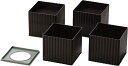 石丸合成樹脂 こたつの継脚 NEWハイヒール 100 ブラック 10.7×10.7×9.7cm