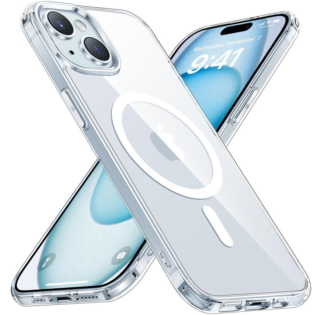 Aunote i Phone15ケース Magsafe クリア 耐