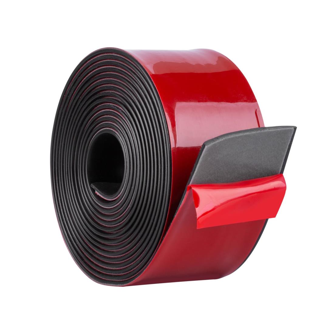 Atutomo ゴムシート ゴムロール 振動吸収マット ゴム板 NBR 緩衝材 ゴム 衝撃吸収材 DIY 防振マットゴムガスケット シーリングパッド 粘着付ゴムシート ゴムストリップ (厚さ2mmx幅50mmx長さ3m 粘着付き)