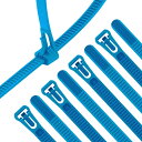 XINGO 100個 幅7.6mm 長さ450mm 再利用可能 結束バンド リリース可能 調節可能なナイロンケーブル結束バンド 屋外 耐久 引張強度22kgド プラスチックワイヤーストラップ 多目的使用 屋内外のプラスチックタイワイヤー (7.6mmX450mm,ブルー)