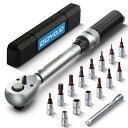 GOYOJO トルクレンチ プレセット型 16点セット 差込角(1/4インチ) 2-24N.m 両回転対応 トルク精度 ±3% 自動車用、自電車、オートバイ、機...