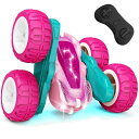 Tecnock ラジコンカー 子供向け USB-C直接充電式 スタントカー ラジコン おもちゃ 車 4WD 360°回転 プレゼント ピンク
