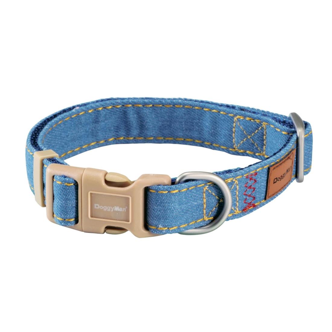 ドギーマン Doggy’s Tailor ドッグカラー(くびわ) M デニムスタイル ブルー