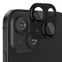 Podick レンズカバー i Phone 15 /15 Plus用 カメ ラフィルム アルミ合金製 9H強化ガラス 傷防止 レンズ保護 耐衝撃 アイフォン15 /15 プラス 用 カメ ラ保護 高透過率 黒縁取り 露出オーバー防止 カメ ラレンズプロテクター ブラック