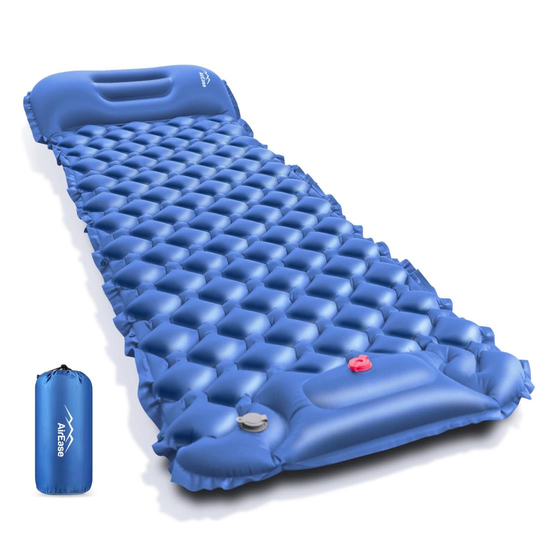 エアーマット キャンプ マット 足踏み式 【2025新開発＆25秒膨らむ】 車中泊マット 枕が付き アウトド..