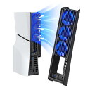 新型 PS5 Slim用 冷却ファン KIWIHOME PS5 Slim用 冷却 PS5スリム用 冷却ファン 自動温度検出 風速調整可能 LEDライト USB ...