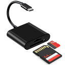 SD カードリーダー Type-c SD/TFカード タイプC USB3.0 0TG機能 設定不要 双方向 高速データ転送 写真/ビデオ/ファイル i-Phone 16/15/i-Pad Pro/Windows/Macbook/Android対応 SD、SDHC、SDXC、MicroSD、MMC Micro、RS MMC、MicroSDHC、Micro SDXCなどのカードに対応しま【黒(2)
