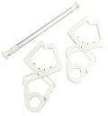 オーエ 洗濯 物干し ハンガー ホワイト 約縦24×横14.2×奥行1.7cm クロスフック ポール付 補助具 部屋干し 2個入(3)
