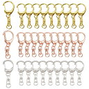 YFFSFDC キーホルダー金具3色30個入り回転カン付き ハンドメイド キーリング アクセサリー DIY 手芸用品 パーツ ゴールドシルバーローズゴールド