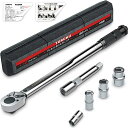 プレセット型 トルクレンチ 車 タイヤ交換 差込角12.7mm(1/2インチ) 28-210N.m ラチェット 14/17/19/21mmソケット 1/2インチ...