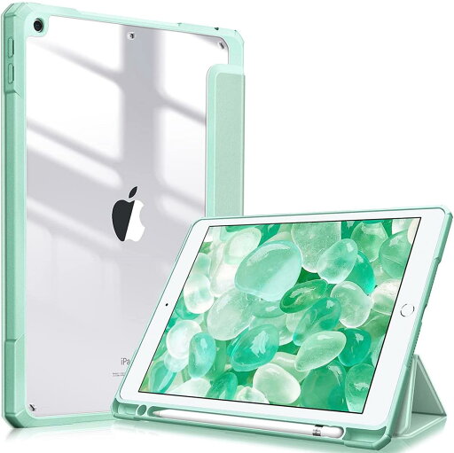 Fintie iPad 10.2 ケース iPad 第9 / 8 / 7世代 ケース 2021 2020 2019 透明バックカバー Apple Pencil 収納可能 三つ折スタンド スリープ機能 軽量 薄型 傷つけ防止 PU合成レザー TPU (モデル番号A2602、A2603、A2604、A2605)(グリーン) Fintie iPad 10.2 ケース iPad 第9 / 8 / 7世代 ケース 2021 2020 2019 透明バックカバー Apple Pencil 収納可能 三つ折スタンド スリープ機能 軽量 薄型 傷つけ防止 PU合成レザー TPU (モデル番号A2602、A2603、A2604、A2605)(グリーン)