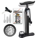 自転車 空気入れ 仏式/英式/米式バルブ対応【160PSI/11Bar】 くうきいれ 自転車 足踏み式 携帯ポンプ ロードバイク くうき空気入れ 空気入れ コン...