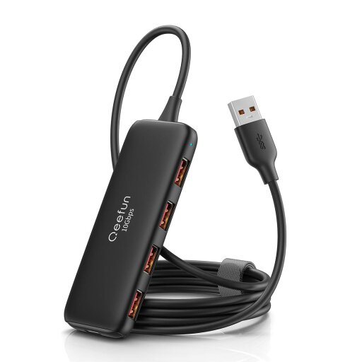 Qeefun usb 3.2 gen2 ハブ 、4 USB-A 10GbpsポートとType-c電源ポート 10Gbps高速転送 120CM USB A to USB 3.2ハブ 軽量 コンパクトスリム設計Macbook、iMac、 Surface Pro、Chromebook用 テレワーク/リモート/在宅勤務/ゲームに最適 Qeefun usb 3.2 gen2 ハブ 、4 USB-A 10GbpsポートとType-c電源ポート 10Gbps高速転送 120CM USB A to USB 3.2ハブ 軽量 コンパクトスリム設計Macbook、iMac、 Surface Pro、Chromebook用 テレワーク/リモート/在宅勤務/ゲームに最適