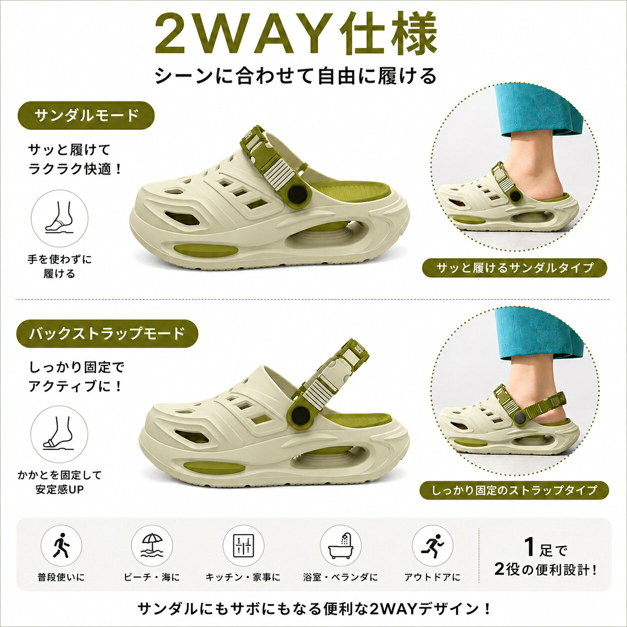 厚底サンダル クロッグサンダル EVA サンダル メンズサンダル レディースサンダル ...