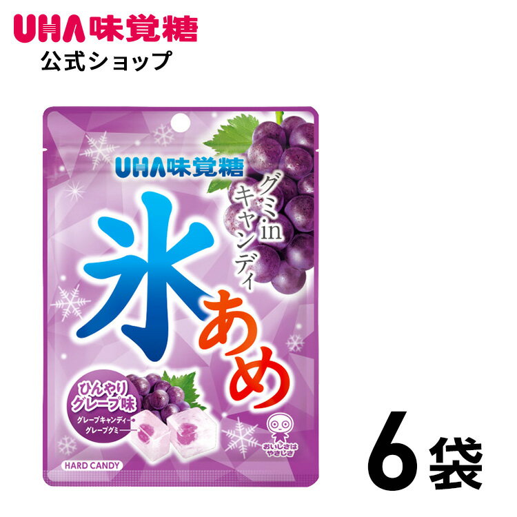 【公式】まとめ買い UHA味覚糖 氷あめグレープ 6袋セットのサムネイル