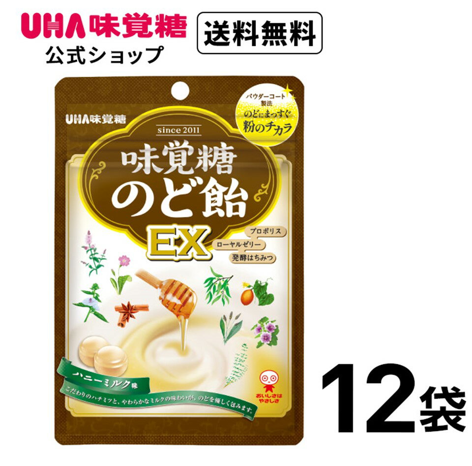 【公式】まとめ買い UHA味覚糖 味覚糖のど飴EX 12袋セット 送料無料