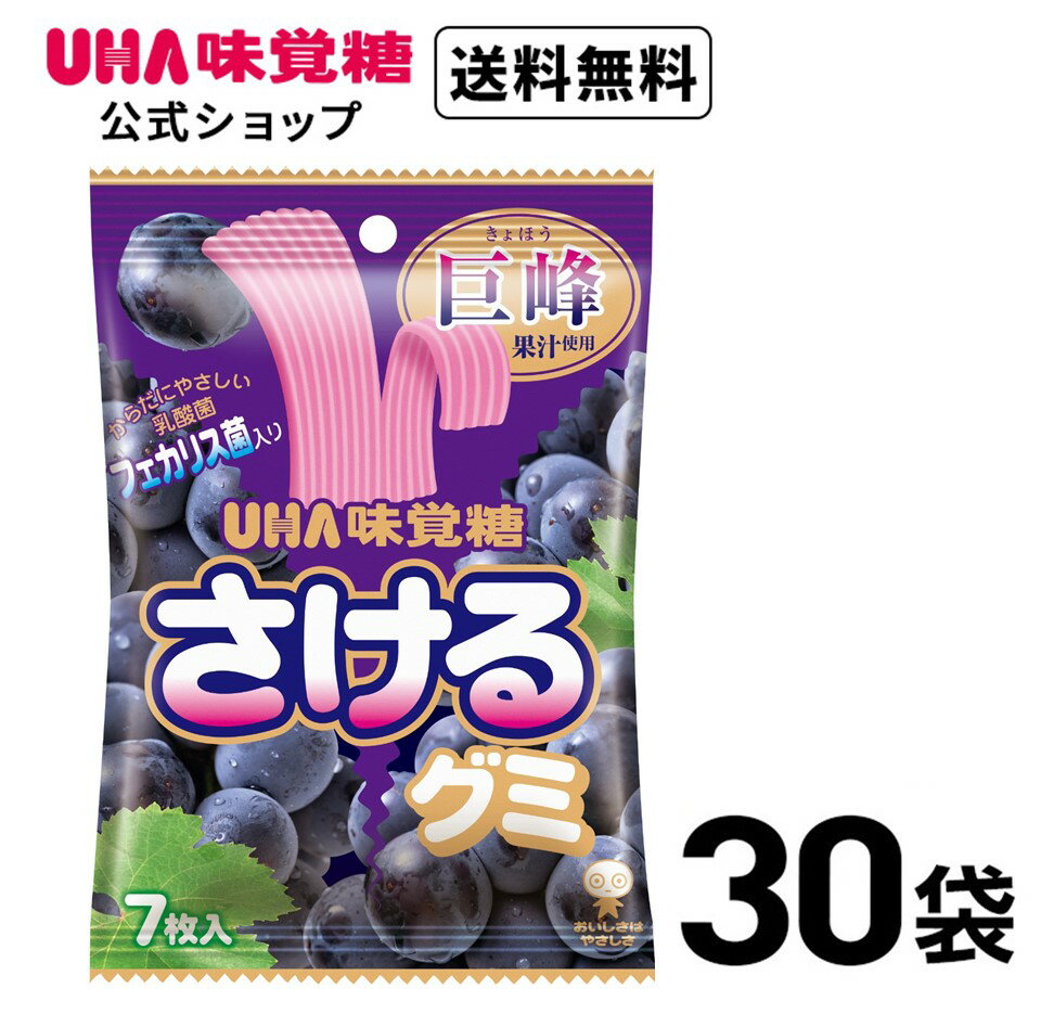 【まとめ買い】UHA味覚糖 さけるグミ 巨峰 30袋セット 送料無料のサムネイル