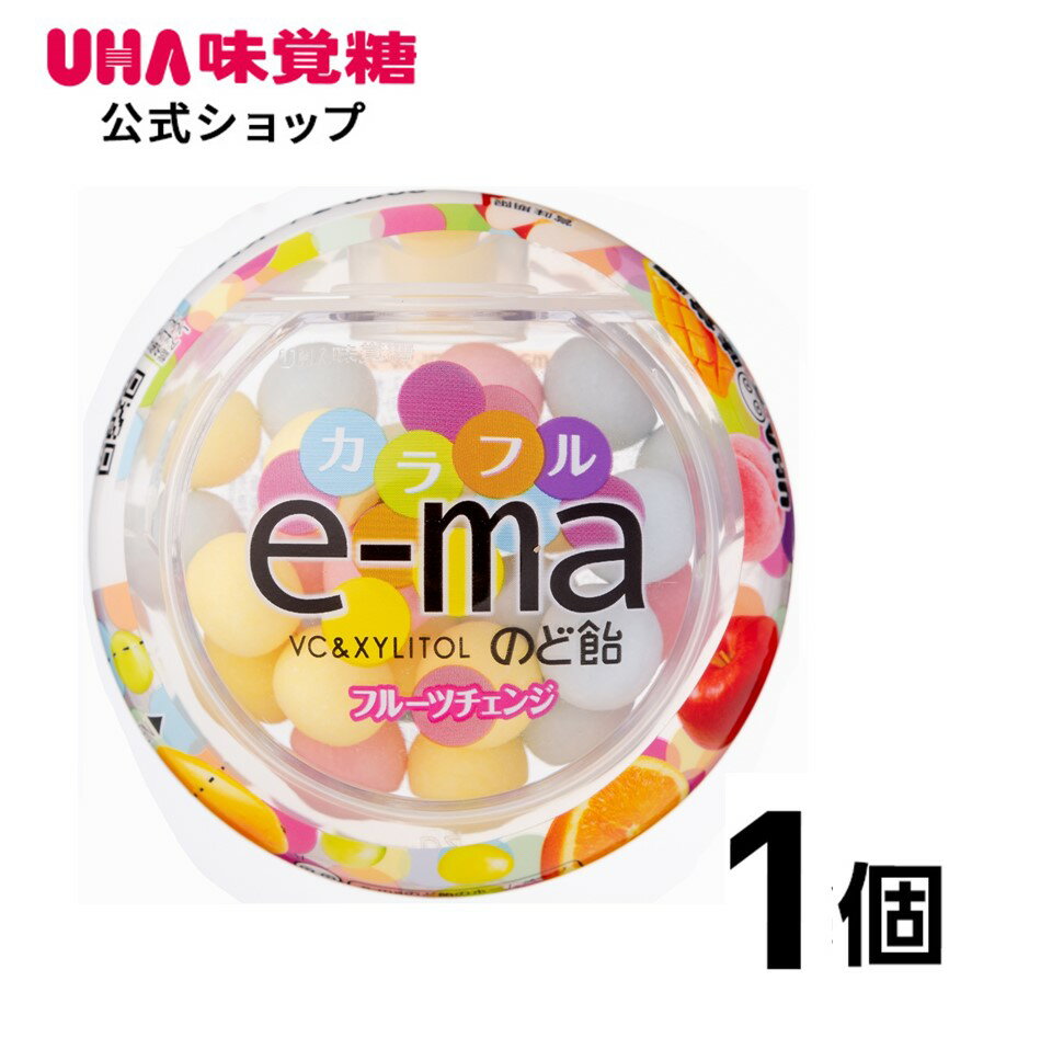 UHA味覚糖 e-maのど飴 カラフルフルーツチェンジ 容器 1個のサムネイル