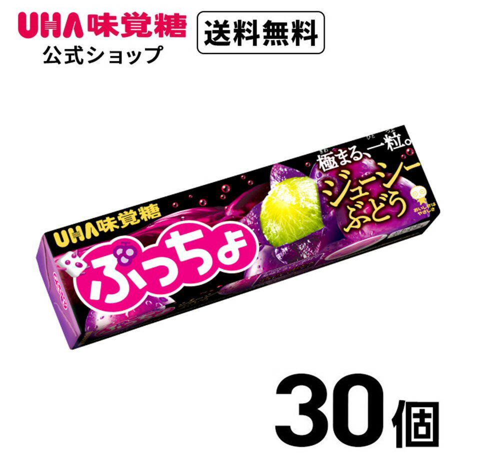 【公式】まとめ買い UHA味覚糖 ぷっちょスティック ジューシーぶどう 30個セット 送料無料